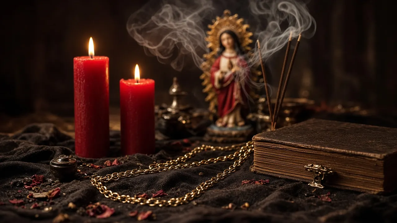 Amarre de Alta Magia Altar de alta magia para un amarre de pareja